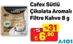 CAFEX SÜTLÜ ÇİKOLATA AROMALI FİLTRE KAHVE 8 G